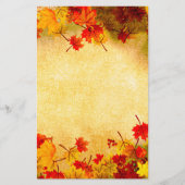 Herfst herfst laat rand op oude papieren achtergro briefpapier (Voorkant)