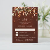 Herfst herfst laat roestrijk land RSVP-auto trekke RSVP Kaartje (Staand voorkant)