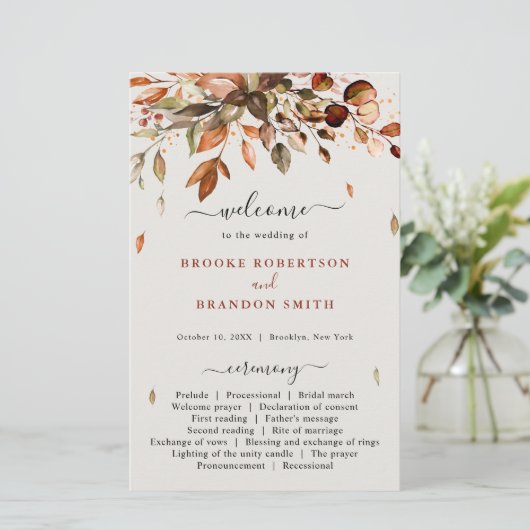 Herfst herfst laat roestrijk landenprogramma over (Staand voorkant)