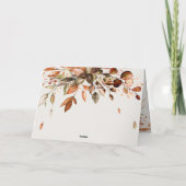 Herfst herfst laat roestrijk Vrijgezellenfeest Bedankkaart (Achterkant)