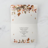 Herfst herfst laat roestrijk Vrijgezellenfeest Bedankkaart (Binnen)