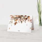 Herfst herfst laat roestrijk Vrijgezellenfeest Bedankkaart (Achterkant)