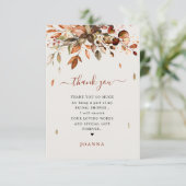 Herfst herfst laat roestrijk Vrijgezellenfeest Bedankkaart (Staand voorkant)