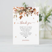 Herfst herfst laat roestrijk Vrijgezellenfeest Bedankkaart (Staand voorkant)