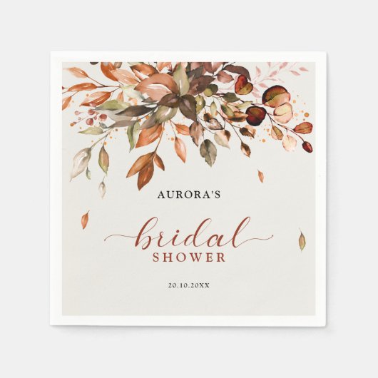 Herfst herfst laat roestrijk Vrijgezellenfeest Servet (Voorkant)