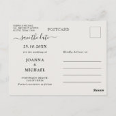 Herfst herfst laat roestvast land sparen de datum  briefkaart (Achterkant)