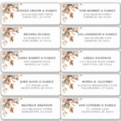 Herfst herfst laat roestvast landgastadres sticker (Voorkant)