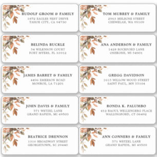 Herfst herfst laat roestvast landgastadres sticker