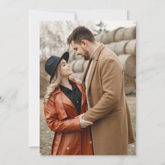 Herfst herfst laat rustiek land Boho foto Save The Date (Achterkant)