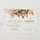 Herfst herfst laat rustiek land opslaan de datum briefkaart (Voorkant / Achterkant)