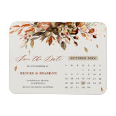 Herfst herfst laat rustiek land opslaan de datum magneet (Horizontaal)