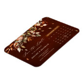 Herfst herfst laat rustiek land opslaan de datum magneet (Linkerzijde)