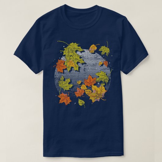 Herfst herfst laat Thanksgiving Natuur Botanische  T-shirt (Design voorkant)
