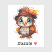 herfst herfst laat Thanksgiving Schattige turkije Sticker (Vel)