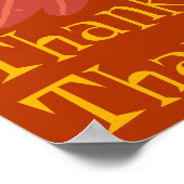 Herfst herfst laat typografie blij Thanksgiving Poster (Hoek)