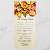 Herfst herfst laat verticale weddenschappen over programmakaart (Achterkant)