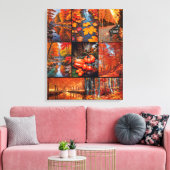 Herfst Herfst Landschap Foto Collage Art Canvas Afdruk (Insitu (Woonkamer))
