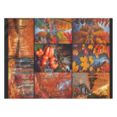 Herfst Herfst Landschap Foto Collage Art Tafelkleed (Voorkant (Horizontaal))