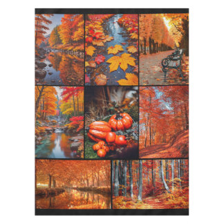 Herfst Herfst Landschap Foto Collage Art Tafelkleed