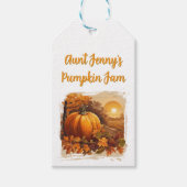 Herfst Herfst Landschap Pompoen Gift Label Cadeaulabel (Voorkant)