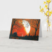 Herfst, herfst, landschap, seizoensgebonden, blade kaart (Gele Bloem)