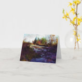 "Herfst" Herfst Landschapskunst Kaart (Gele Bloem)