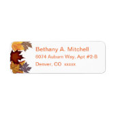 Herfst Herfst Leaf Adresetiketten Etiket (Voorkant)