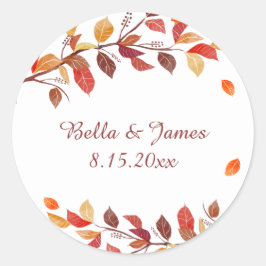 Herfst Herfst Leaf bruiloft Stickers