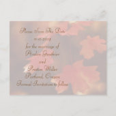Herfst Herfst Leaf Save the Date Briefkaart (Achterkant)