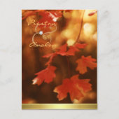 Herfst Herfst Leaf Save the Date Briefkaart (Voorkant)