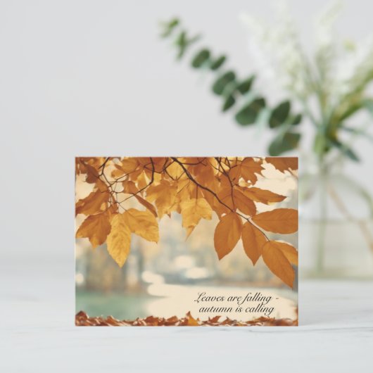 Herfst Herfst Leaf Scenery Feestdagenkaart (Staand voorkant)