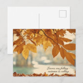 Herfst Herfst Leaf Scenery Feestdagenkaart (Voorkant / Achterkant)