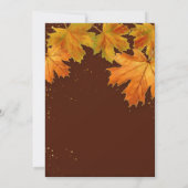 Herfst herfst leder leve leves legant Wedding Kaart (Achterkant)