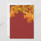 Herfst herfst leder leve leves legant Wedding Kaart (Achterkant)