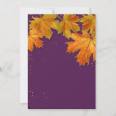 Herfst herfst leder leve leves legant Wedding Kaart (Achterkant)