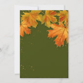 Herfst herfst leder leve leves legant Wedding Kaart (Achterkant)