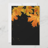 Herfst herfst leder leve leves legant Wedding Kaart (Achterkant)