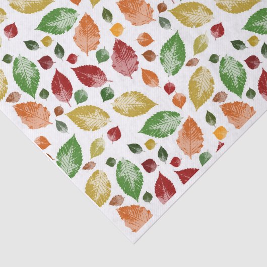 Herfst herfst leest kleurrijk Rustic Tissuepapier (Detail)