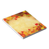 Herfst herfst leest op oude papieren achtergrond notitieblok (Schuin)