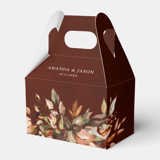 Herfst herfst leest roestrijk land boho Wedding Bedankdoosjes (Voorkant Zijde)