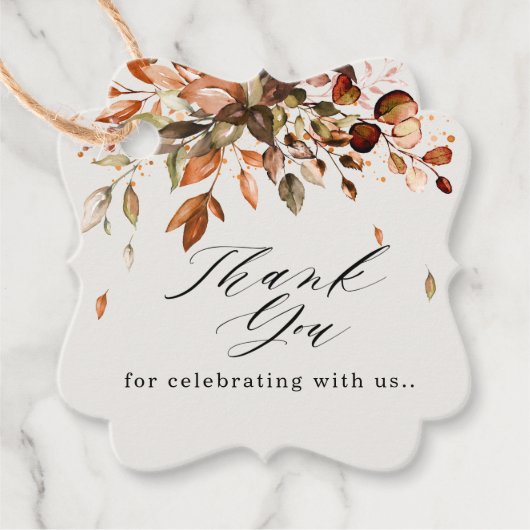 Herfst herfst leest roestrijk land boho Wedding Bedankjes Labels (Voorkant)