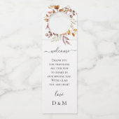 Herfst herfst leest roestrijk land boho Wedding Flessenhanger (Voorkant)