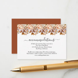 Herfst herfst leest roestrijk land boho Wedding Informatiekaartje