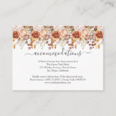 Herfst herfst leest roestrijk land boho Wedding Informatiekaartje (Voorkant)