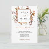 Herfst herfst leest roestrijk land boho Wedding Kaart (Staand voorkant)