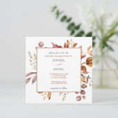 Herfst herfst leest roestrijk land boho Wedding Kaart (Staand voorkant)