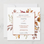 Herfst herfst leest roestrijk land boho Wedding Kaart (Voorkant)