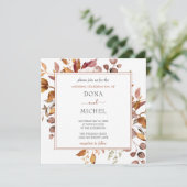Herfst herfst leest roestrijk land boho Wedding Kaart (Staand voorkant)