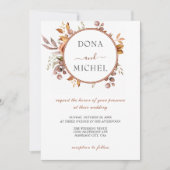 Herfst herfst leest roestrijk land boho Wedding Kaart (Voorkant)