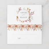 Herfst herfst leest roestrijk land boho Wedding Plaatskaartje (Buitenkant ongevouwen)